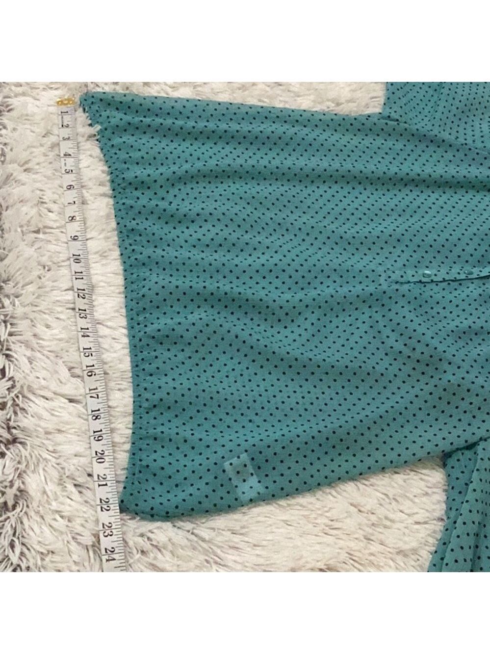Liz Claiborne Woman’s XL blouse with matching cami tealish green with bl… - Picture 14 of 15